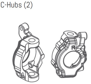 1230841 C-Hubs Absima/ADB1.4 links+rechts Front